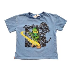 H&M LEGO Ninjago Lloyd Dragon Blue Tee Shirt - Size 3/4T